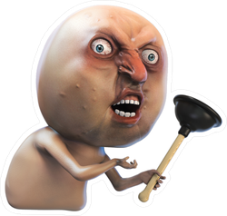 Preview for Plumber-character-plunger-head-sticker-666aa