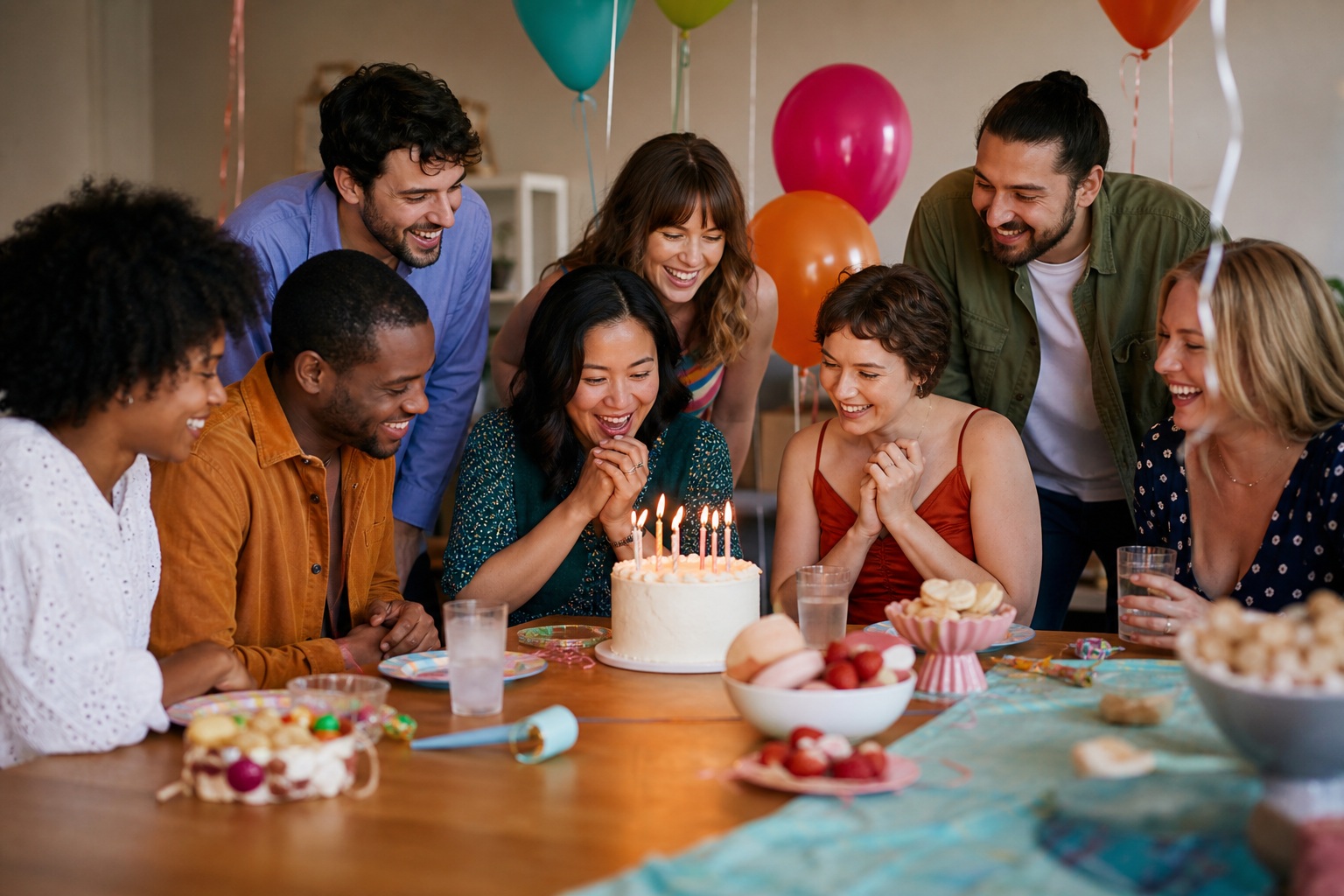 Preview for Birthday Party Group Celebration Stock Background