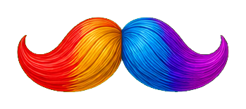 Preview for Rainbow Mustache Sticker For Photos And Designs