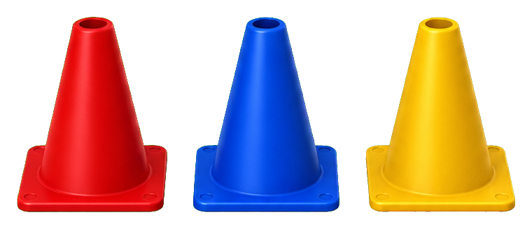 Preview for Three Training Cones Sticker