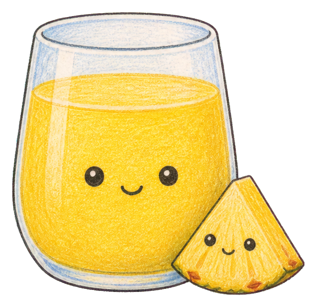 Preview for Pineapple Juice Glass Sticker