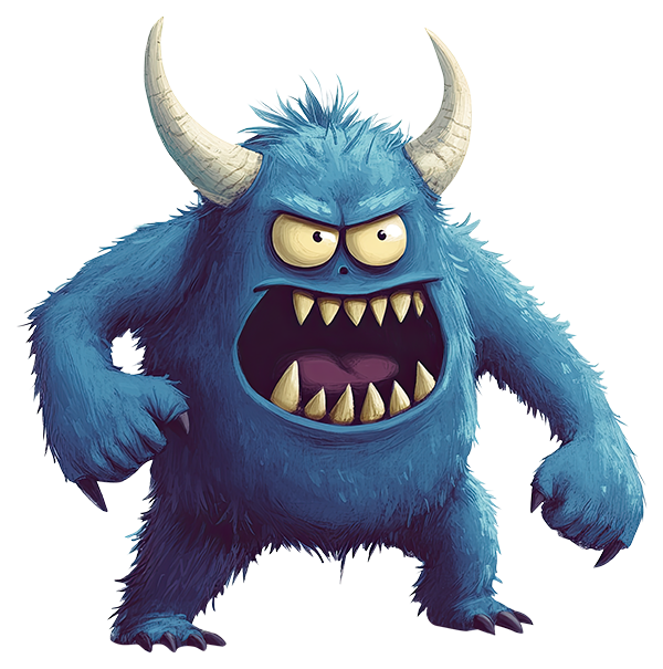 Preview for Blue-furry-monster-illustration-monsters-sticker-779e4