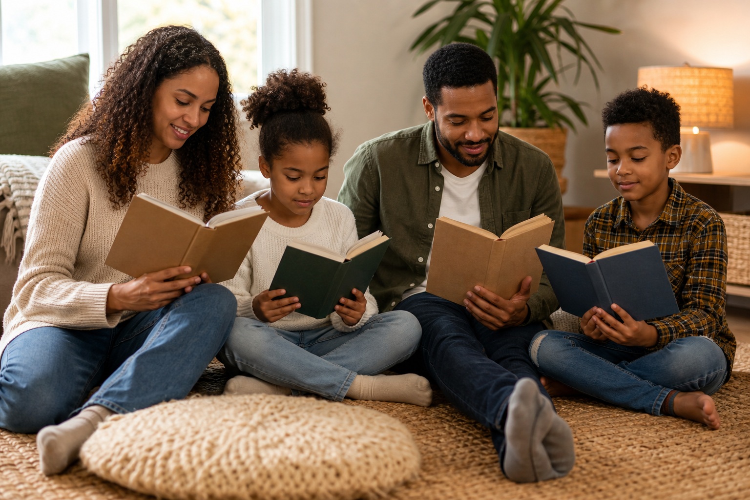 Preview for Cozy Family Reading Scene Background