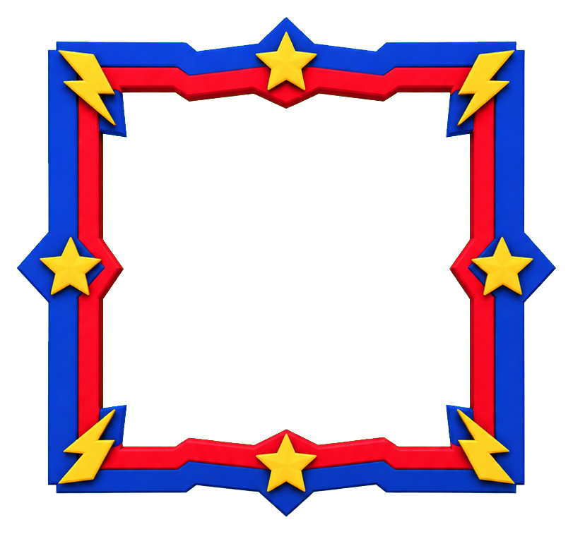 Preview for Superhero Birthday Frame Sticker