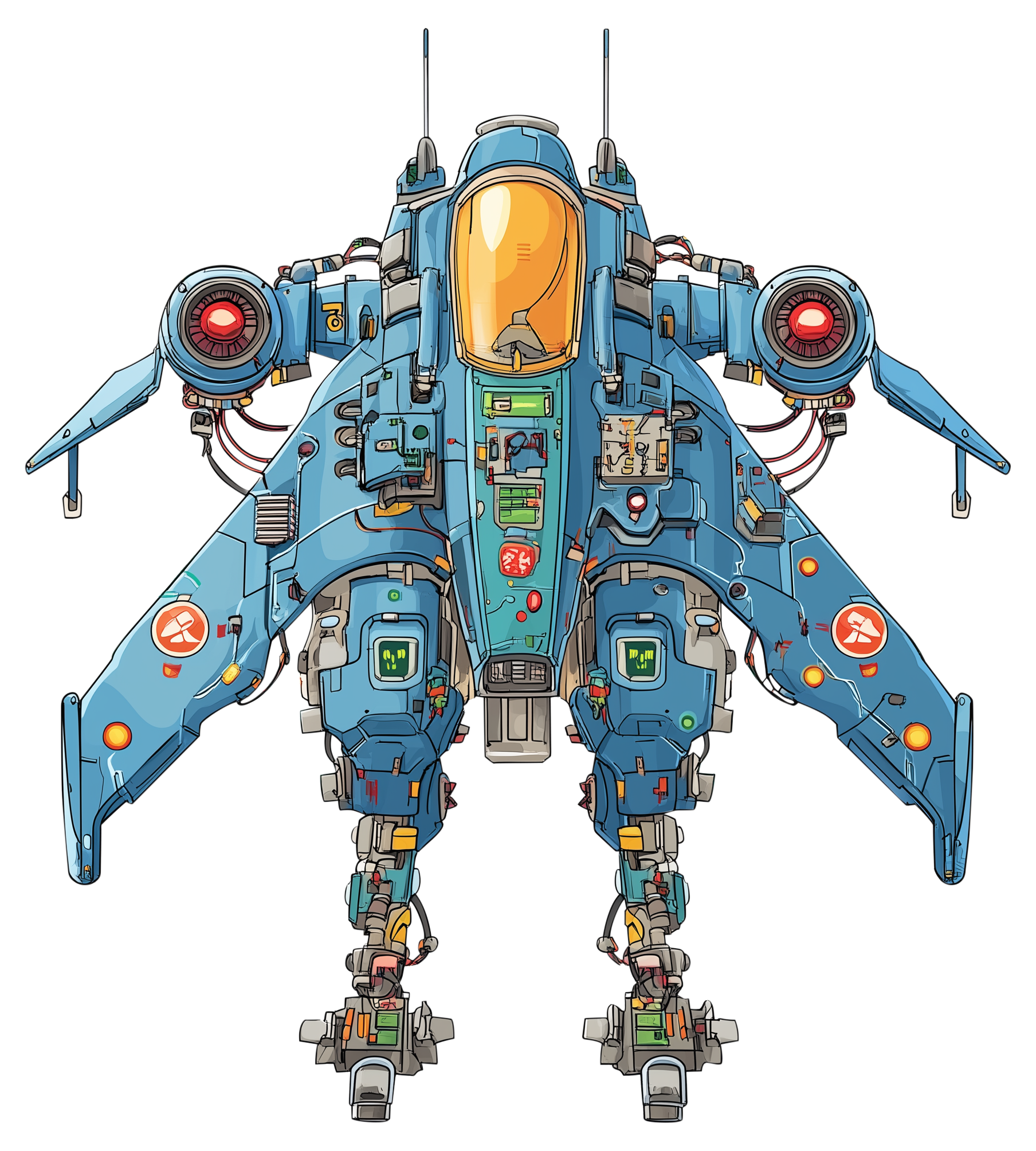 Preview for Futuristic-fighter-jet-design-spaceship-sticker-6f8fb