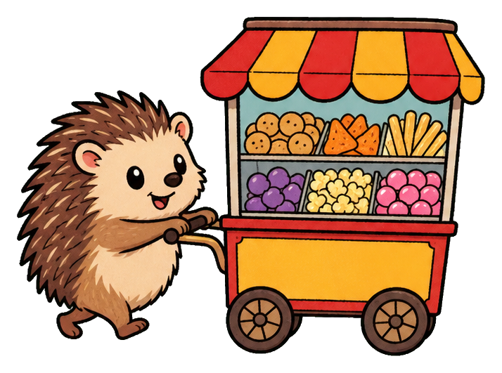 Preview for Hedgehog Vending Cart Sticker