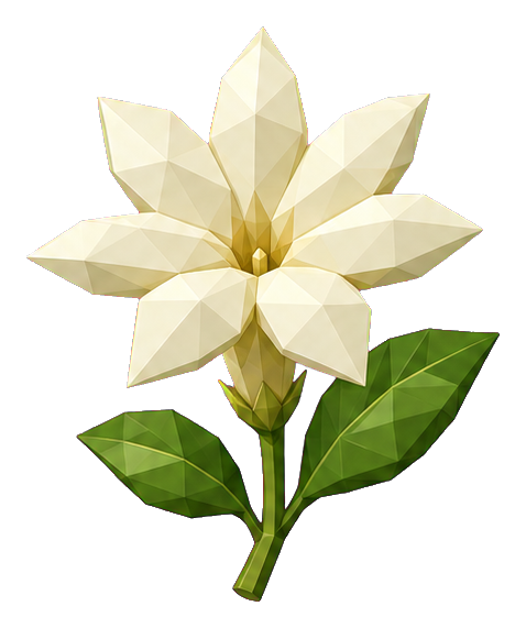 Preview for Ivory Jasmine Flower Sticker