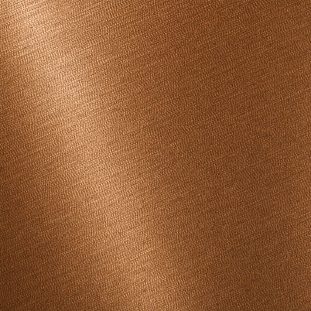Copper bronze brushed metal surface with diagonal satin grain texture.