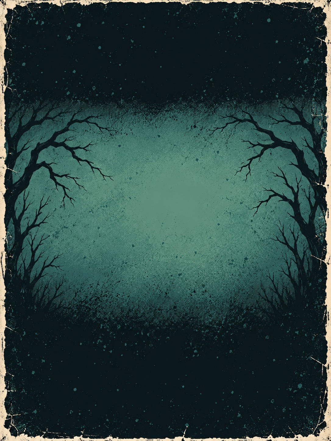 Preview for Vintage Horror Teal Forest Portrait Background