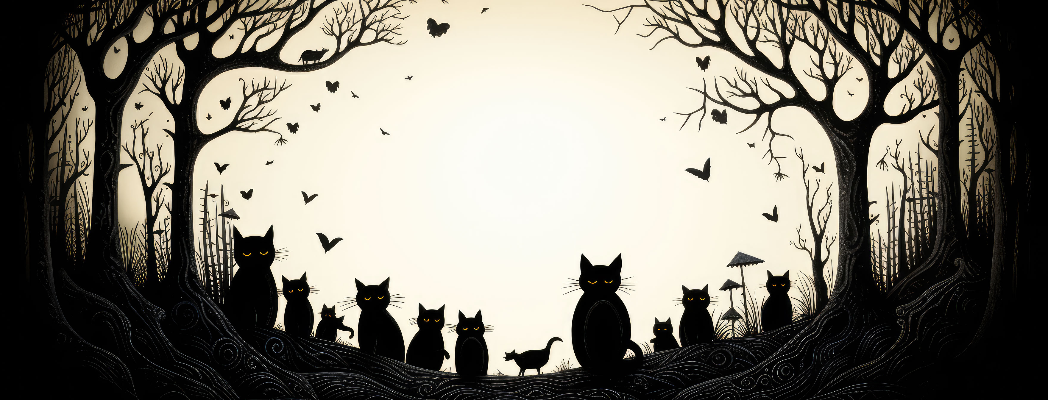 Preview for Whimsical-feline-gathering-template-halloween-cover-background-2d5ef
