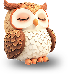 Preview for Sleeping-owl-illustration-animal-sticker-e52ed