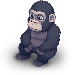 Preview for Cartoon-gorilla-illustration-animal-sticker-f97c8
