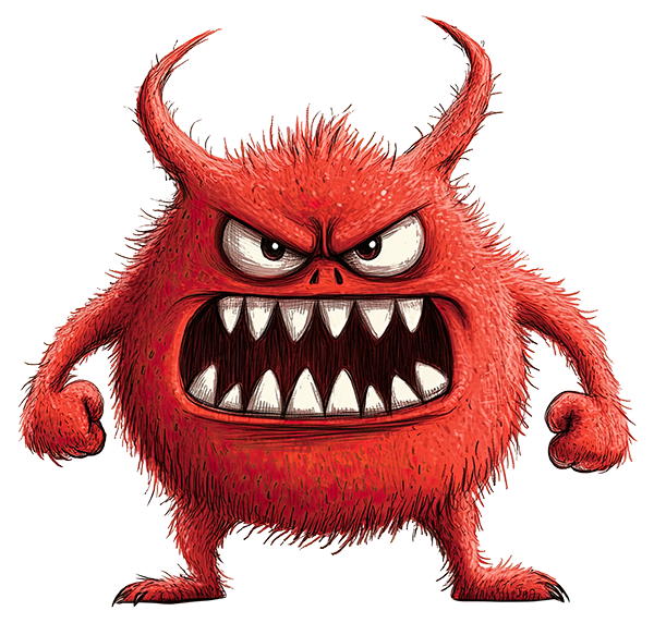 Preview for Red-furry-monster-illustration-monsters-sticker-64131