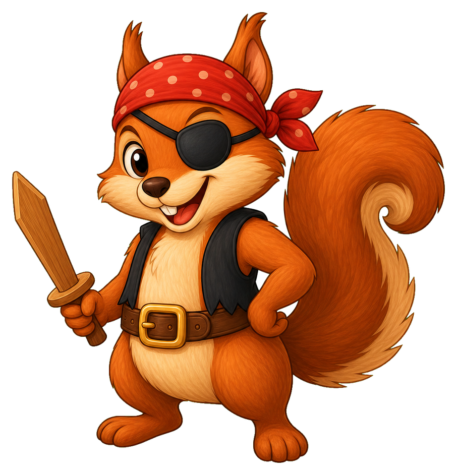 Preview for Cute Cartoon Squirrel Sticker With Smirk