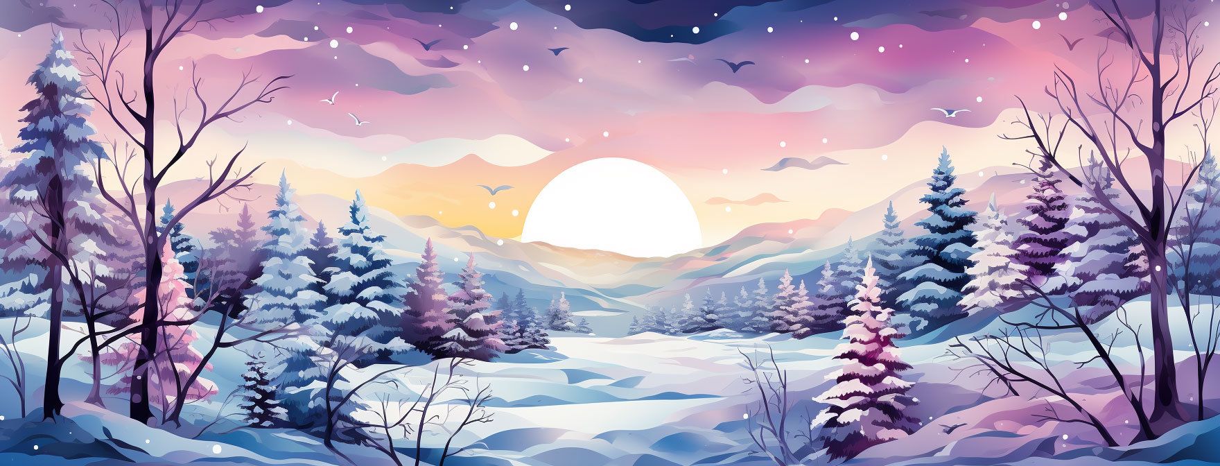 Preview for Winter-landscape-at-sunset-christmas-cover-background-477fb