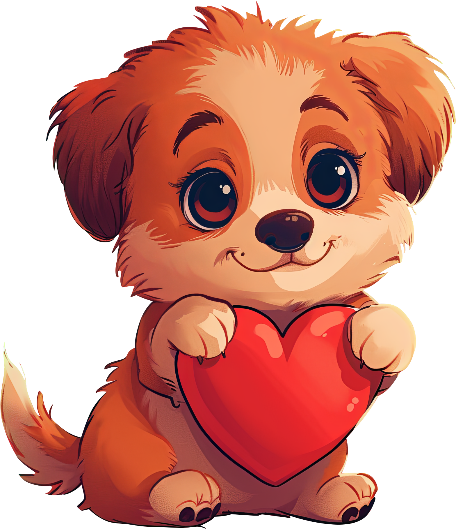 Preview for Cartoon-puppy-with-heart-love-characters-sticker-85084