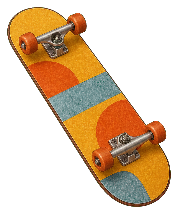 Preview for Retro Skateboard Sticker Graphic