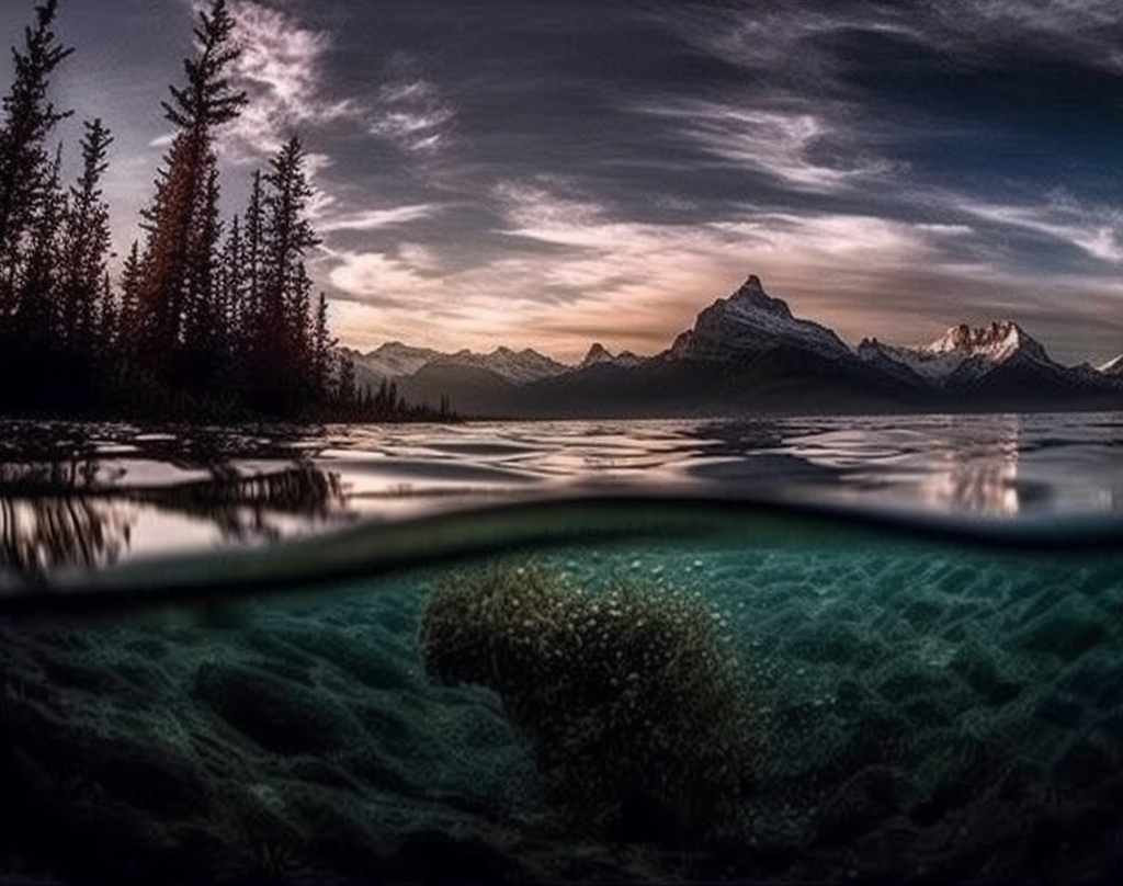 Preview for Serene-lake-landscape-dusk-ai-images-background-58f62