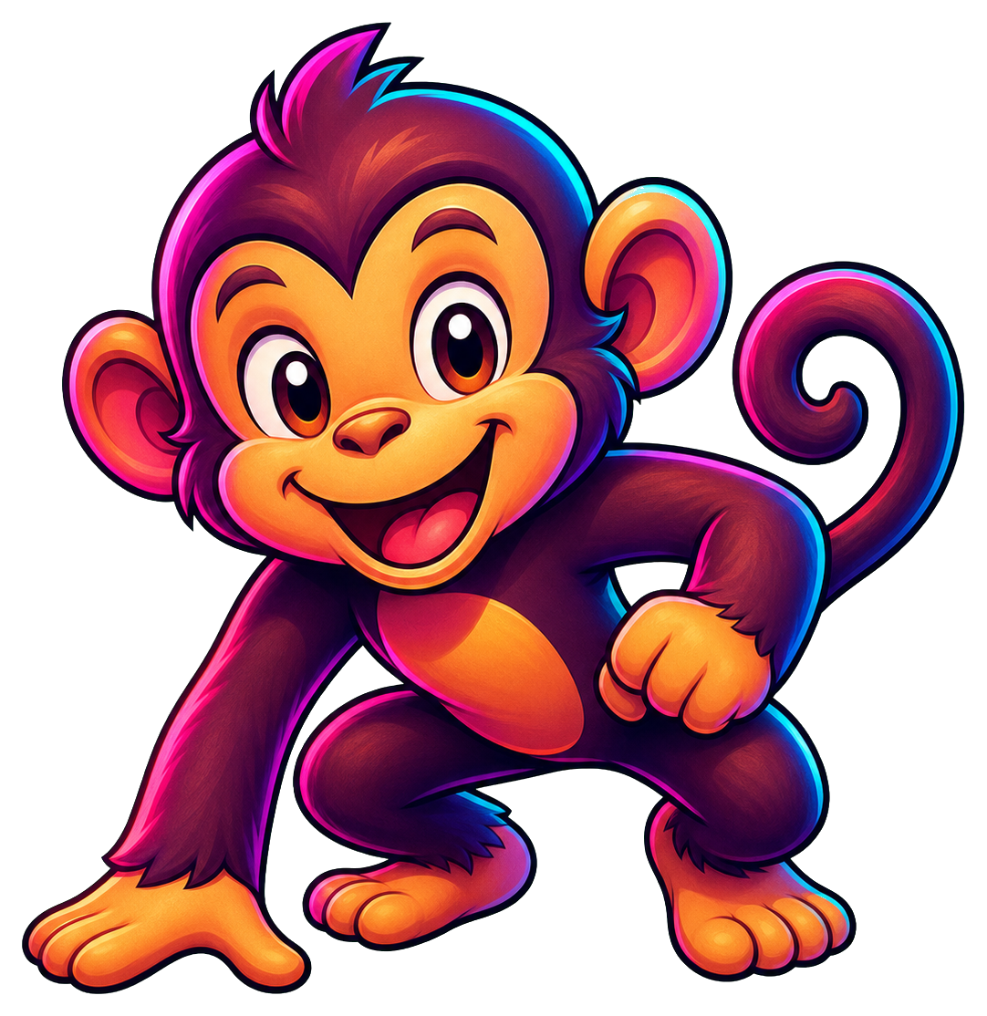 Preview for Colorful Monkey Sticker Graphic