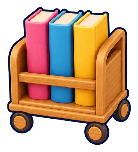 Preview for Book Cart Sticker For School Designs