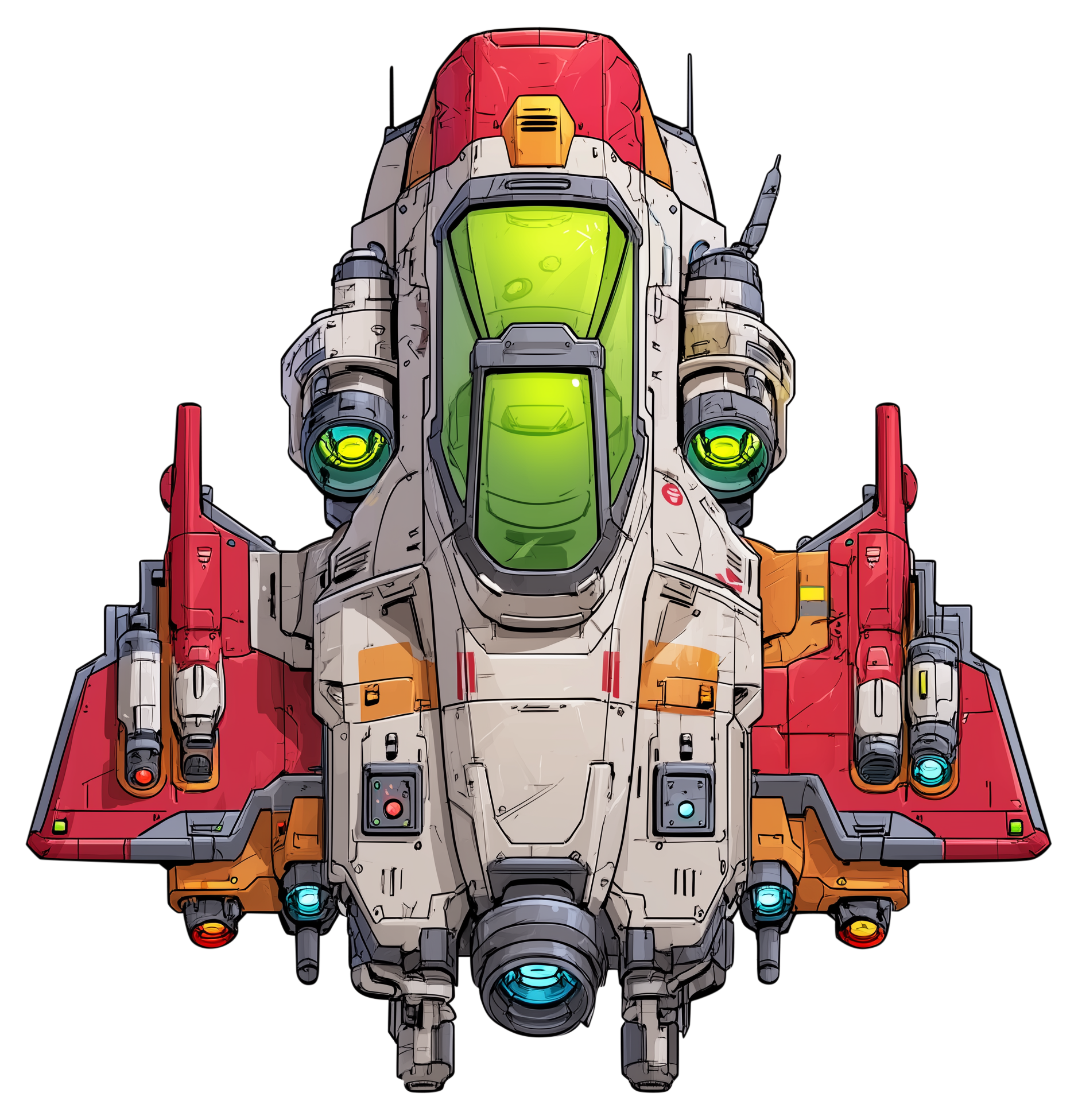 Preview for Futuristic-spaceship-illustration-sticker-0e809