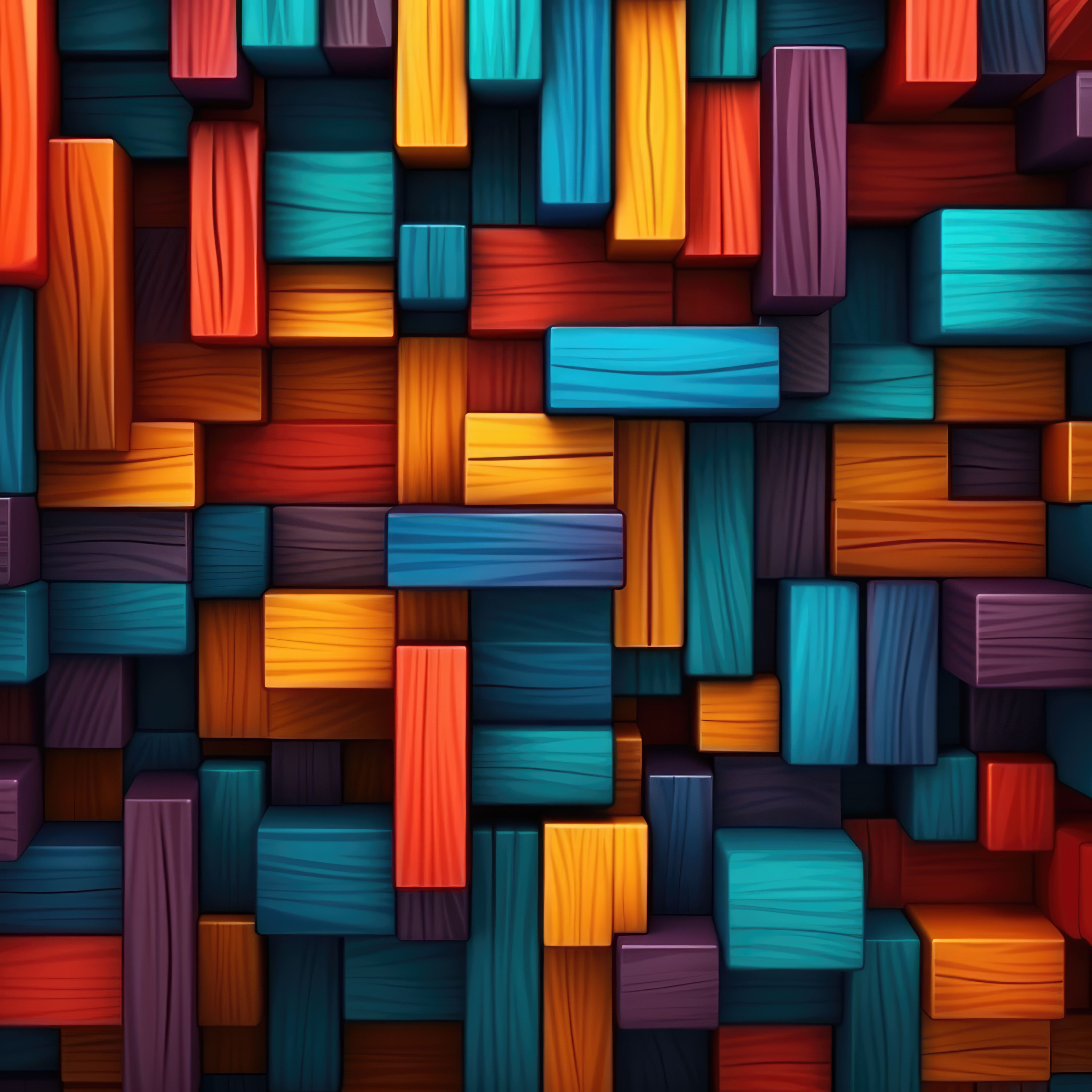 Preview for Vibrant-3d-blocks-pattern-abstract-background-8c72a