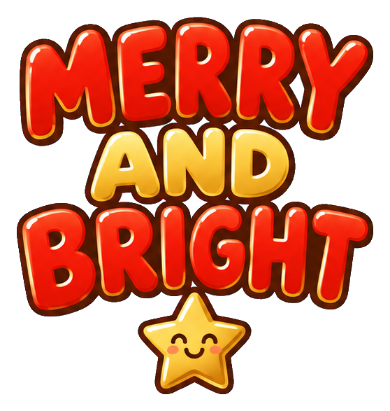 Preview for Merry And Bright Cute Bubble Lettering