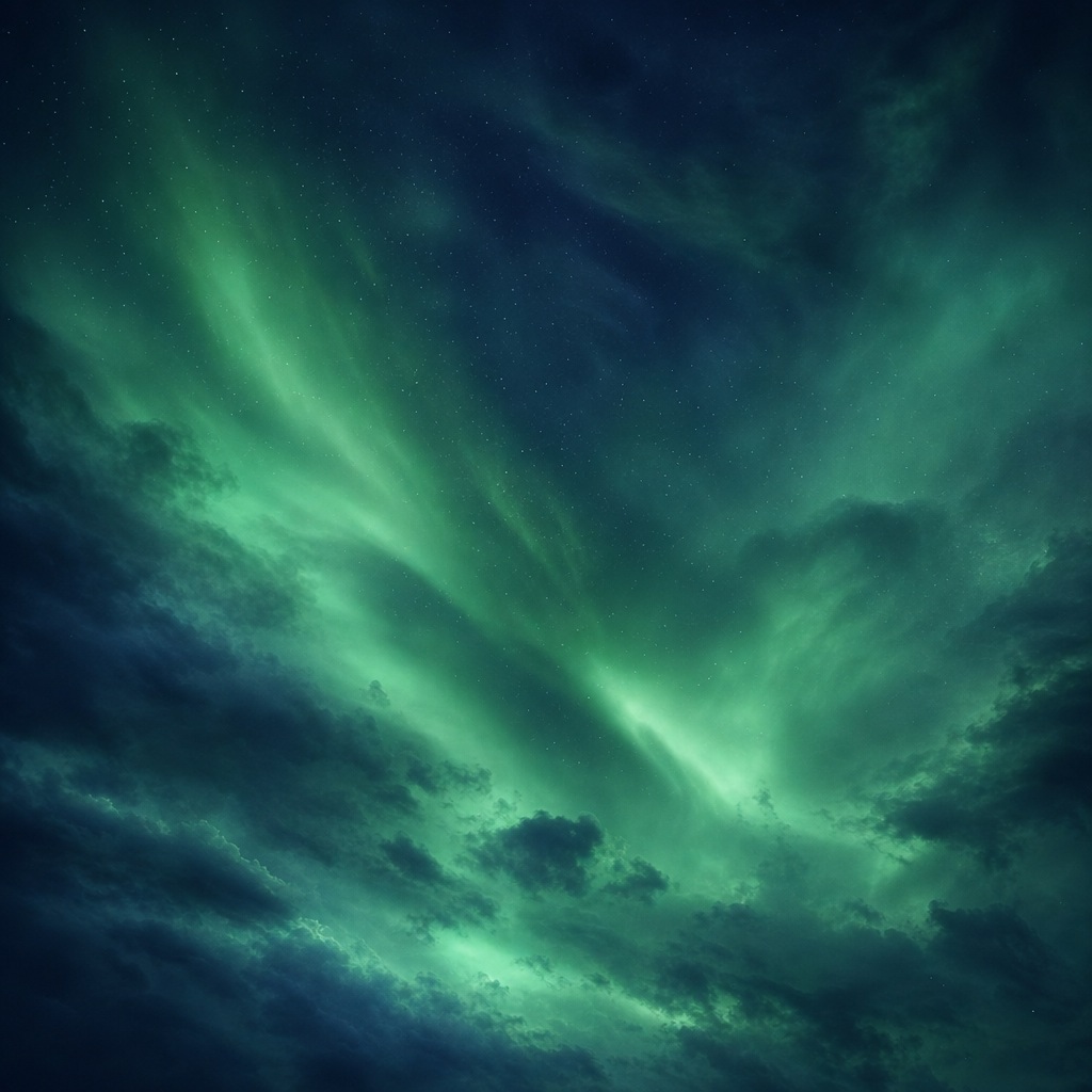 Preview for Green Aurora Sky Glow Stock Background