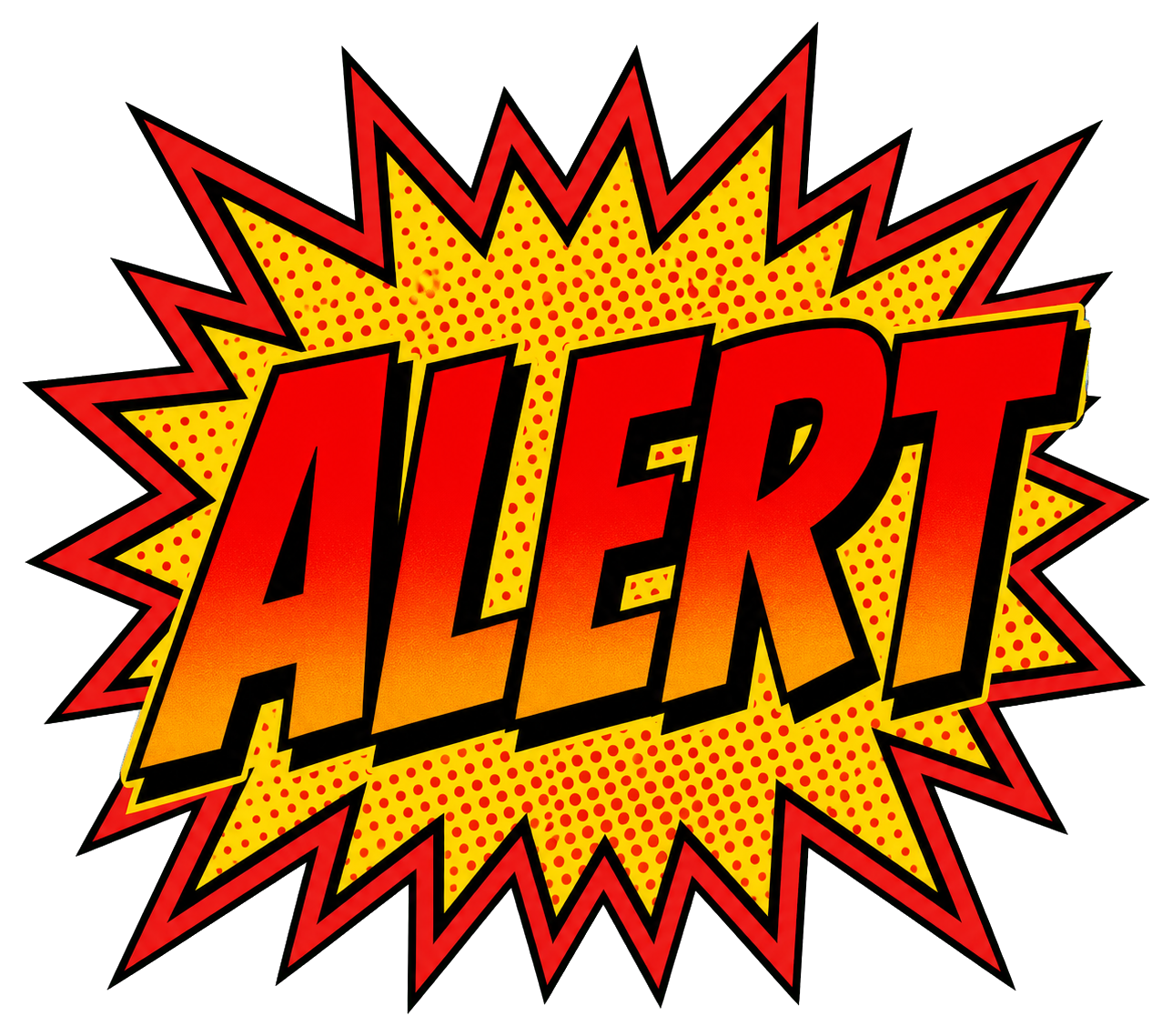 Preview for Alert Jagged Comic Sticker