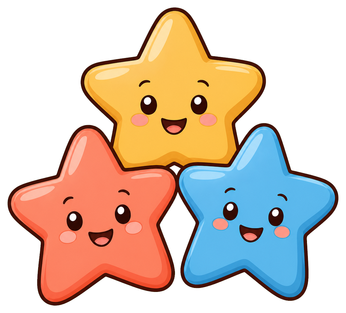 Preview for Cheerful Star Trio Sticker