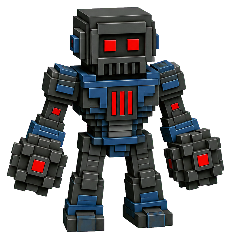 Preview for Voxel Dungeon Robot Sticker