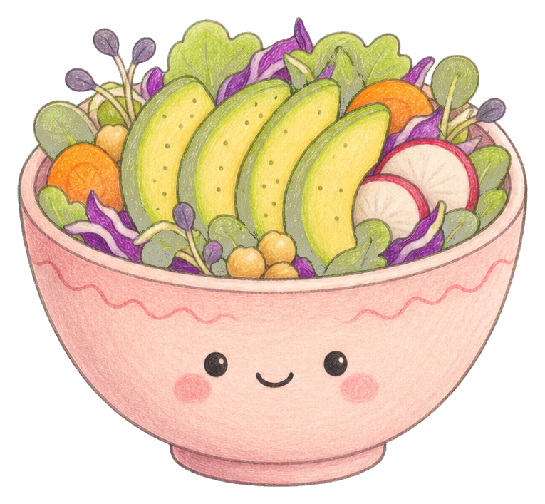 Preview for Salad Bowl With Avocado Slices Sticker