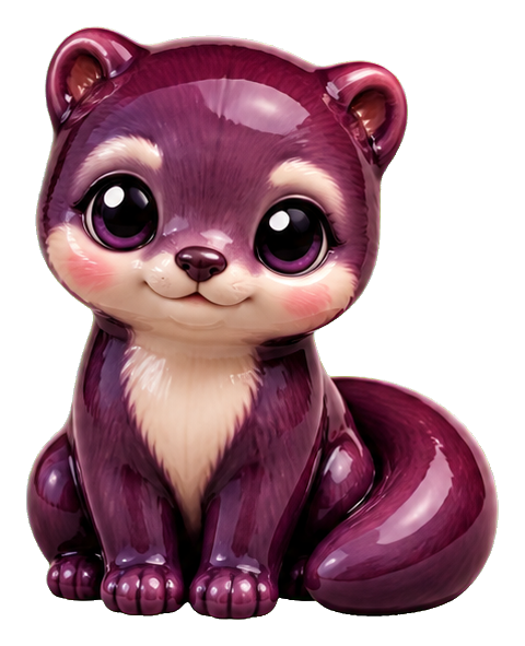 Preview for Plum Mink Cute Character Sticker