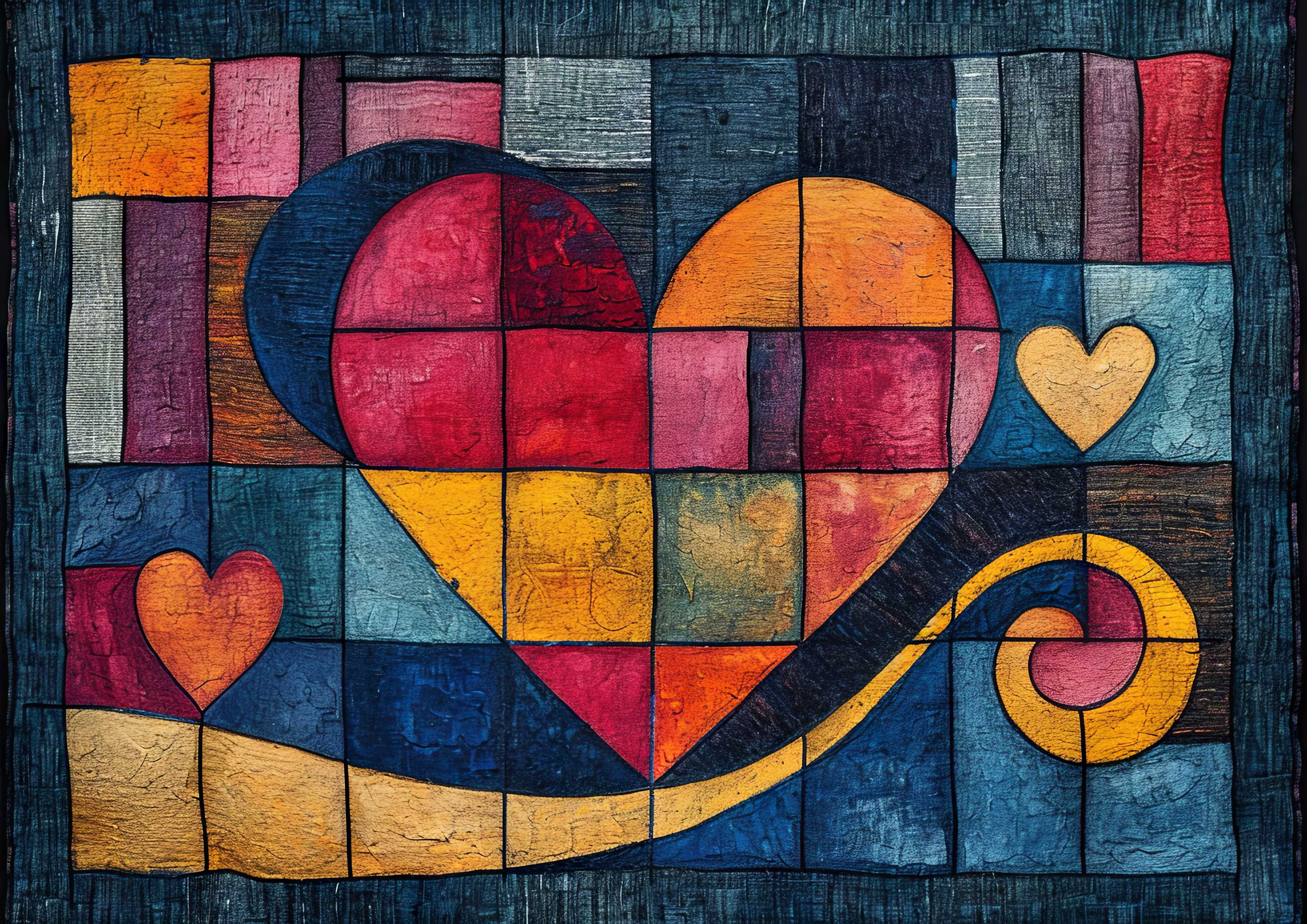 Preview for Heart-mosaic-art-template-love-background-abb5f