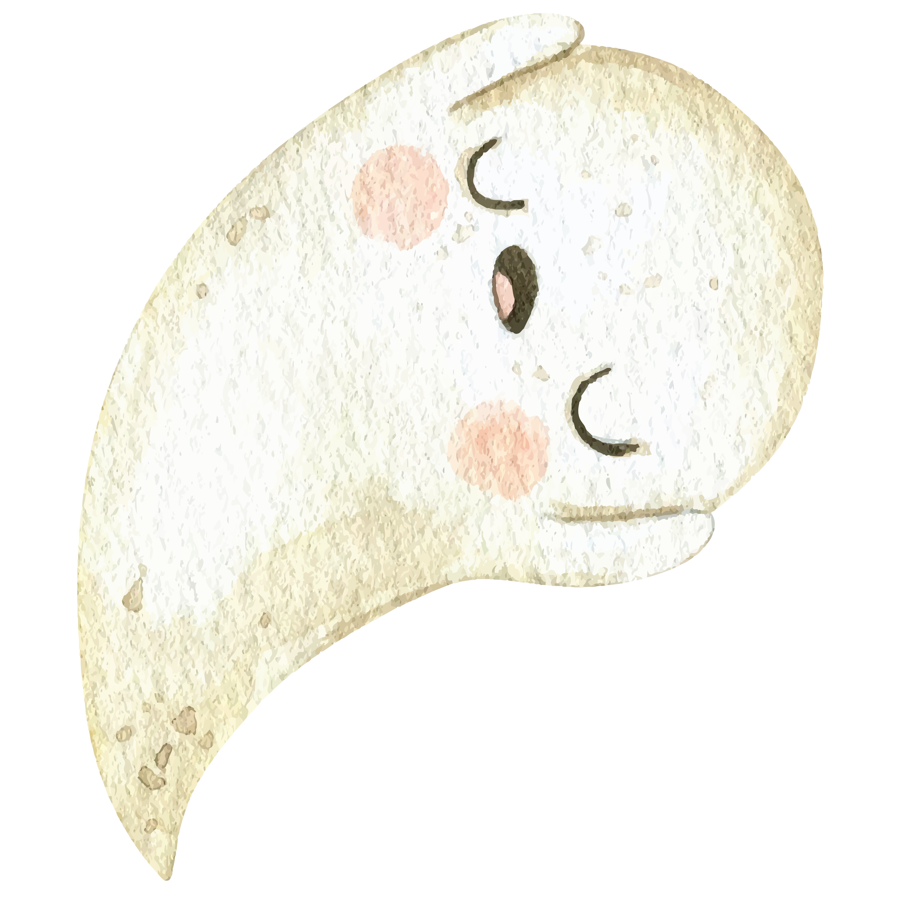 Preview for Fortune-cookie-face-illustration-halloween-watercolor-sticker-f4443