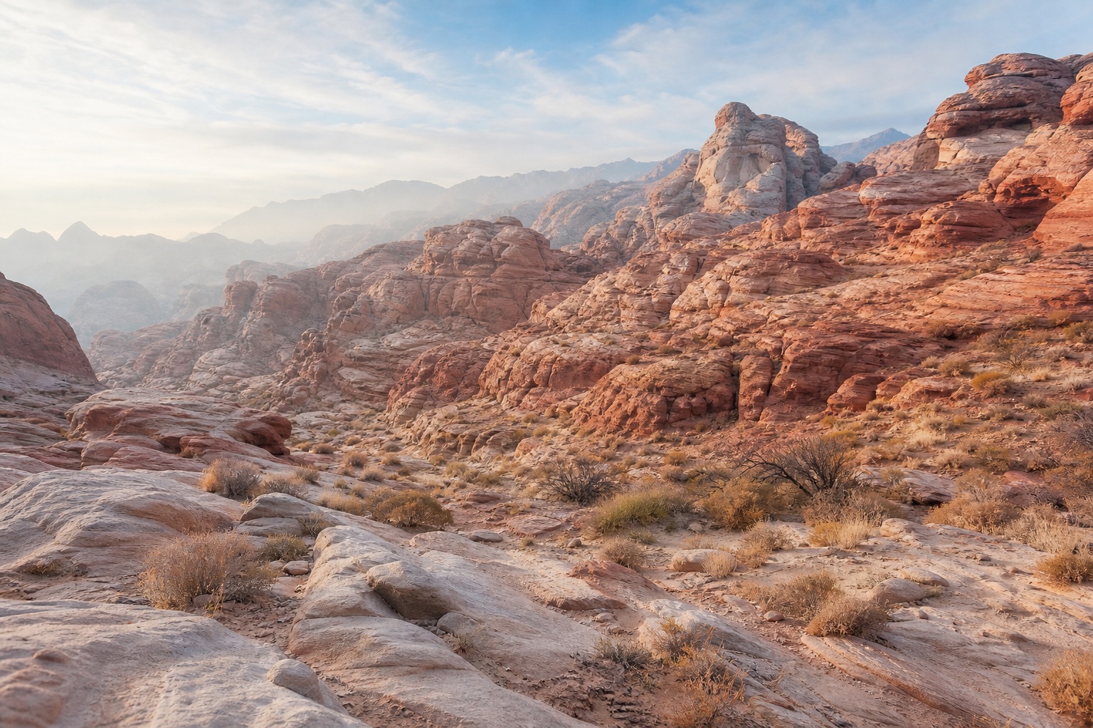 Preview for Pale Morning Red Rock Canyon Background