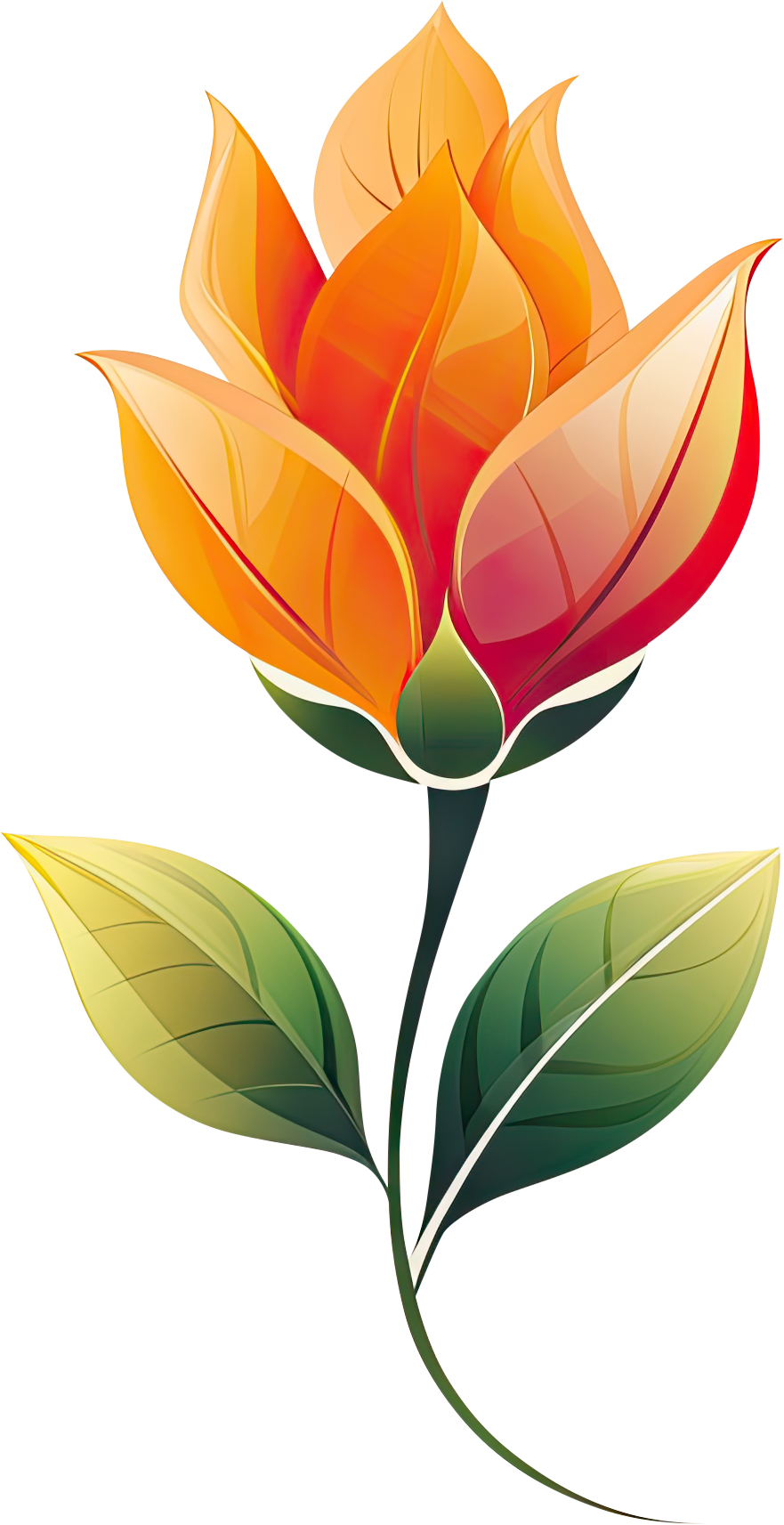 Preview for Vibrant-orange-flower-illustration-logo-flower-sticker-8f9e4
