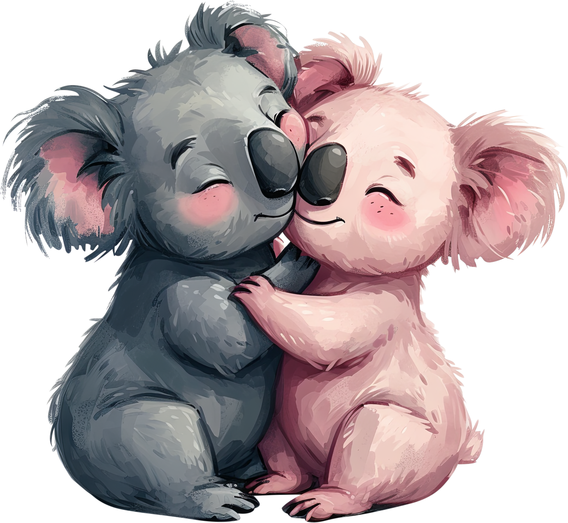 Preview for Koalas-hugging-illustration-love-characters-sticker-f8bd7