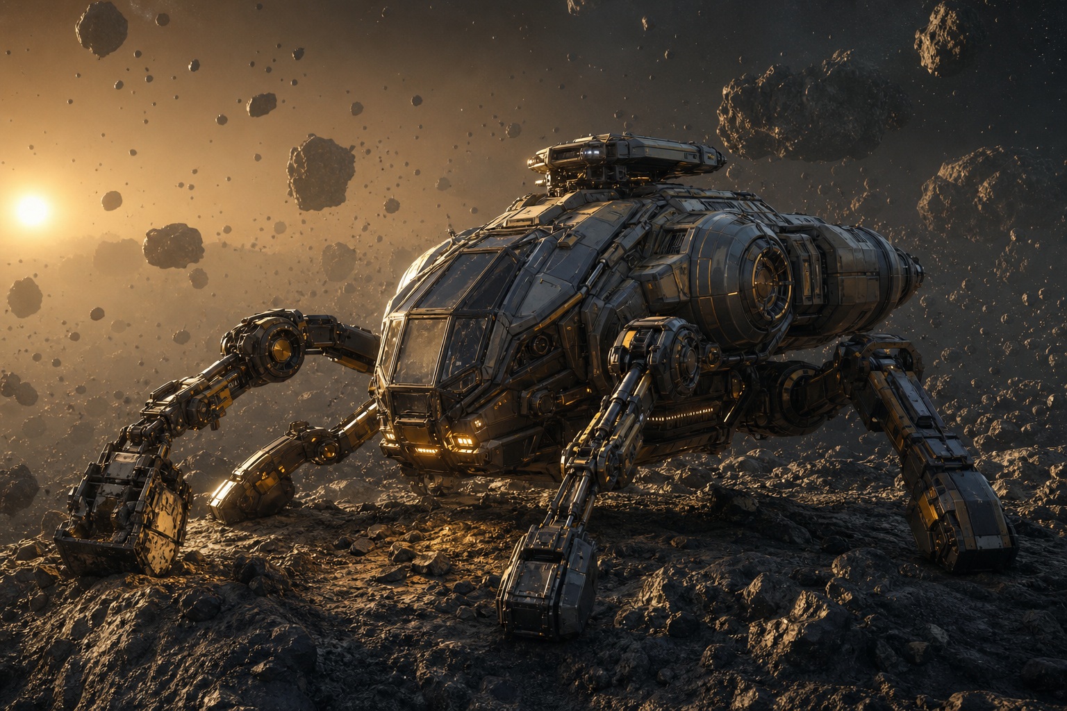 Preview for Asteroid Miner Dawn Background