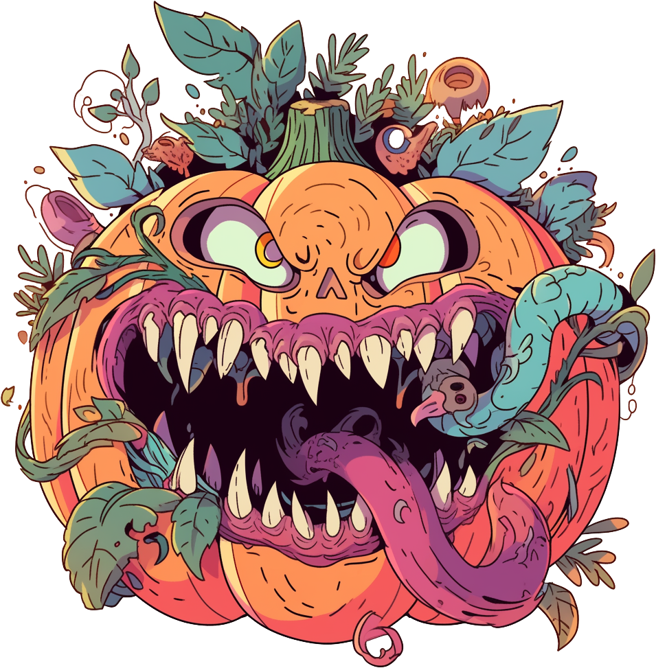 Preview for Halloween-pumpkin-cartoon-illustration-pumpkins-sticker-f13b2