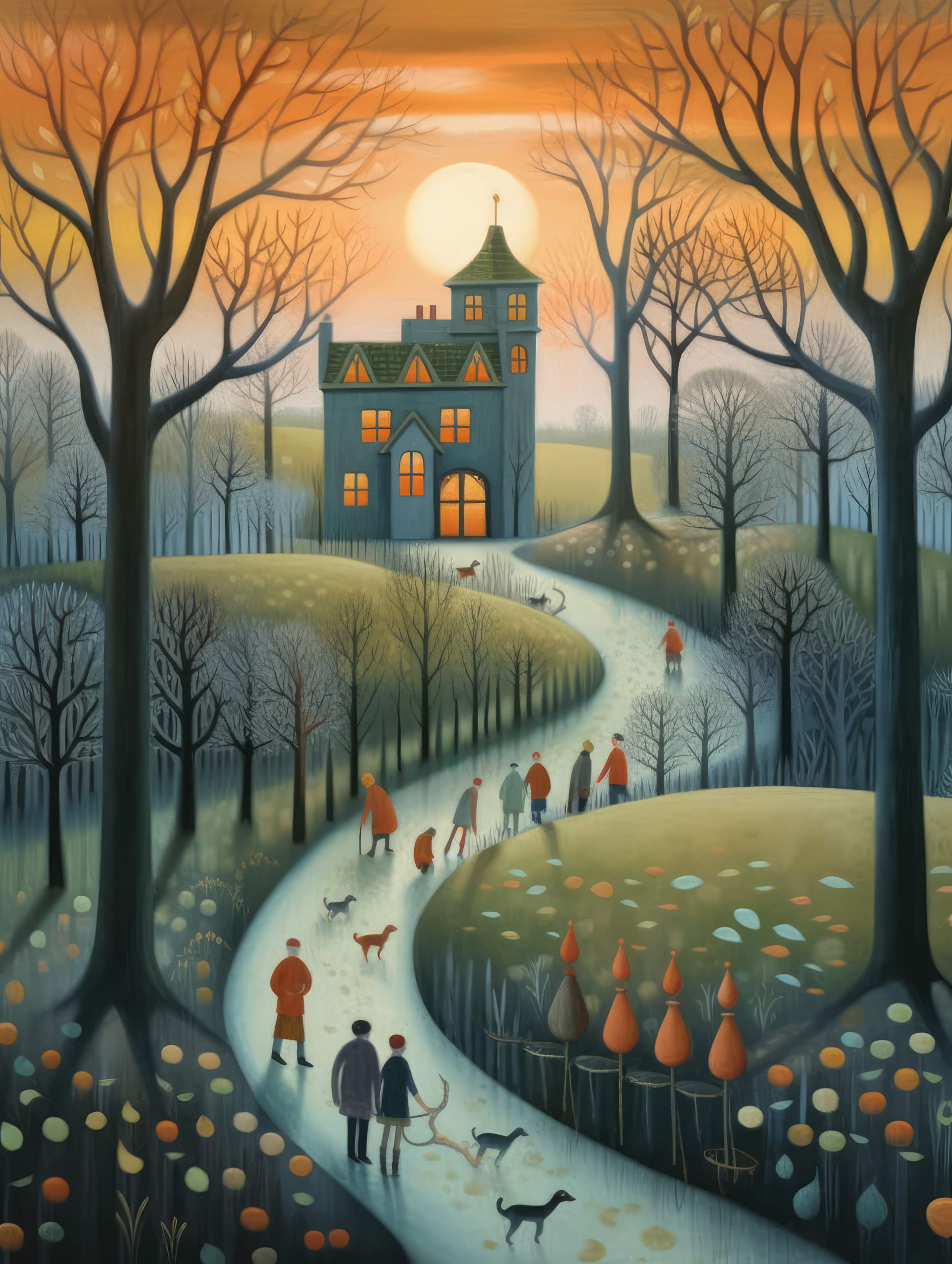 Preview for Autumn-evening-walk-art-background-7d8f3