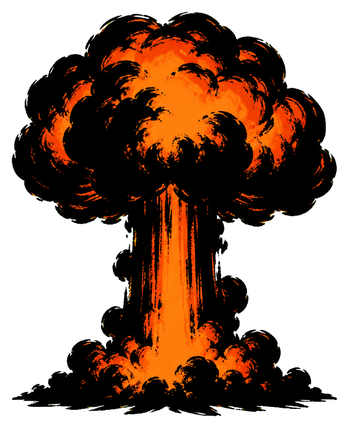 Preview for Ink Black Mushroom Explosion Sticker