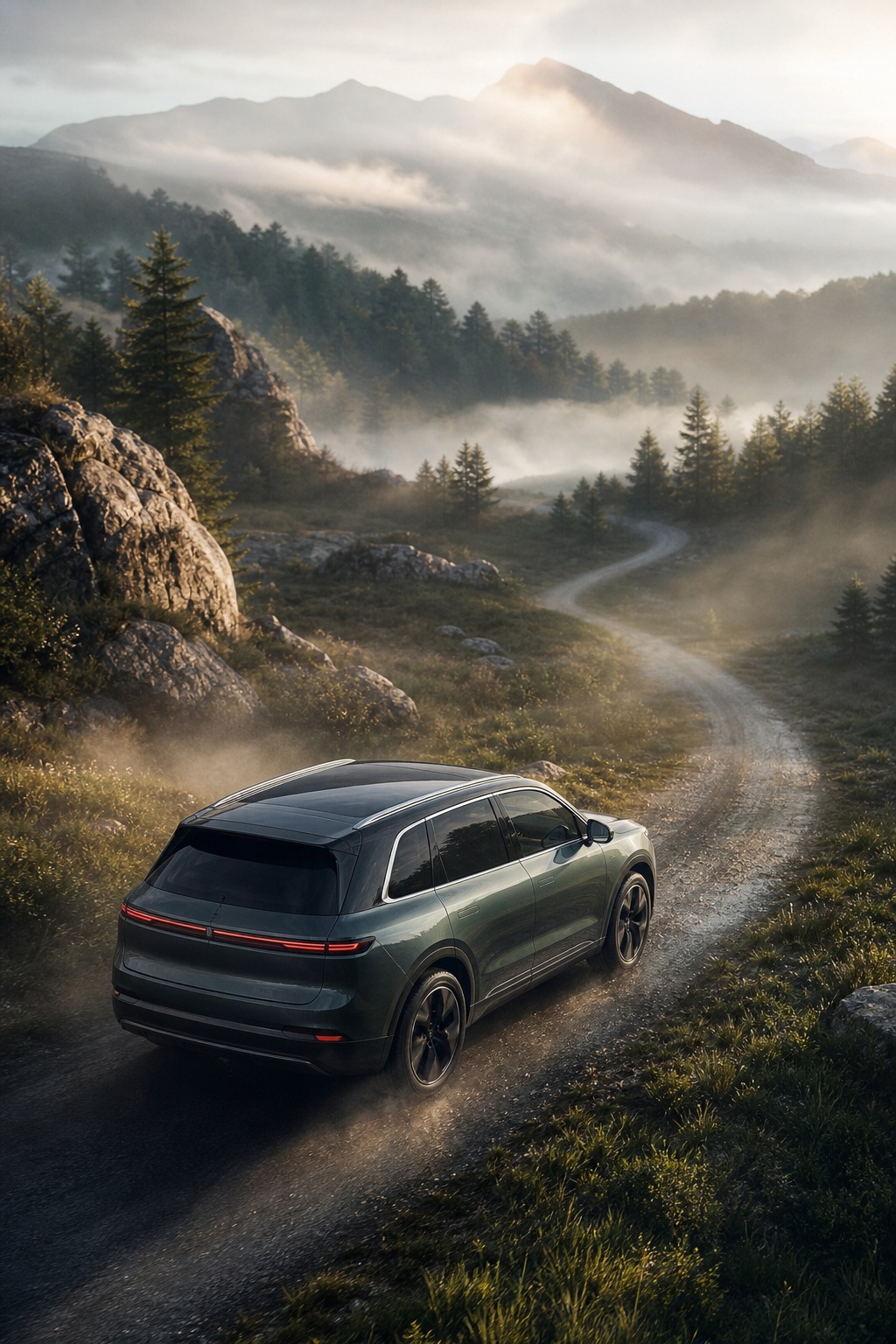 Preview for Family Suv Mist Stock Background