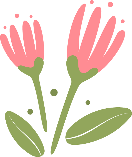 Preview for Pink-flowers-illustration-love-design-sticker-eb382