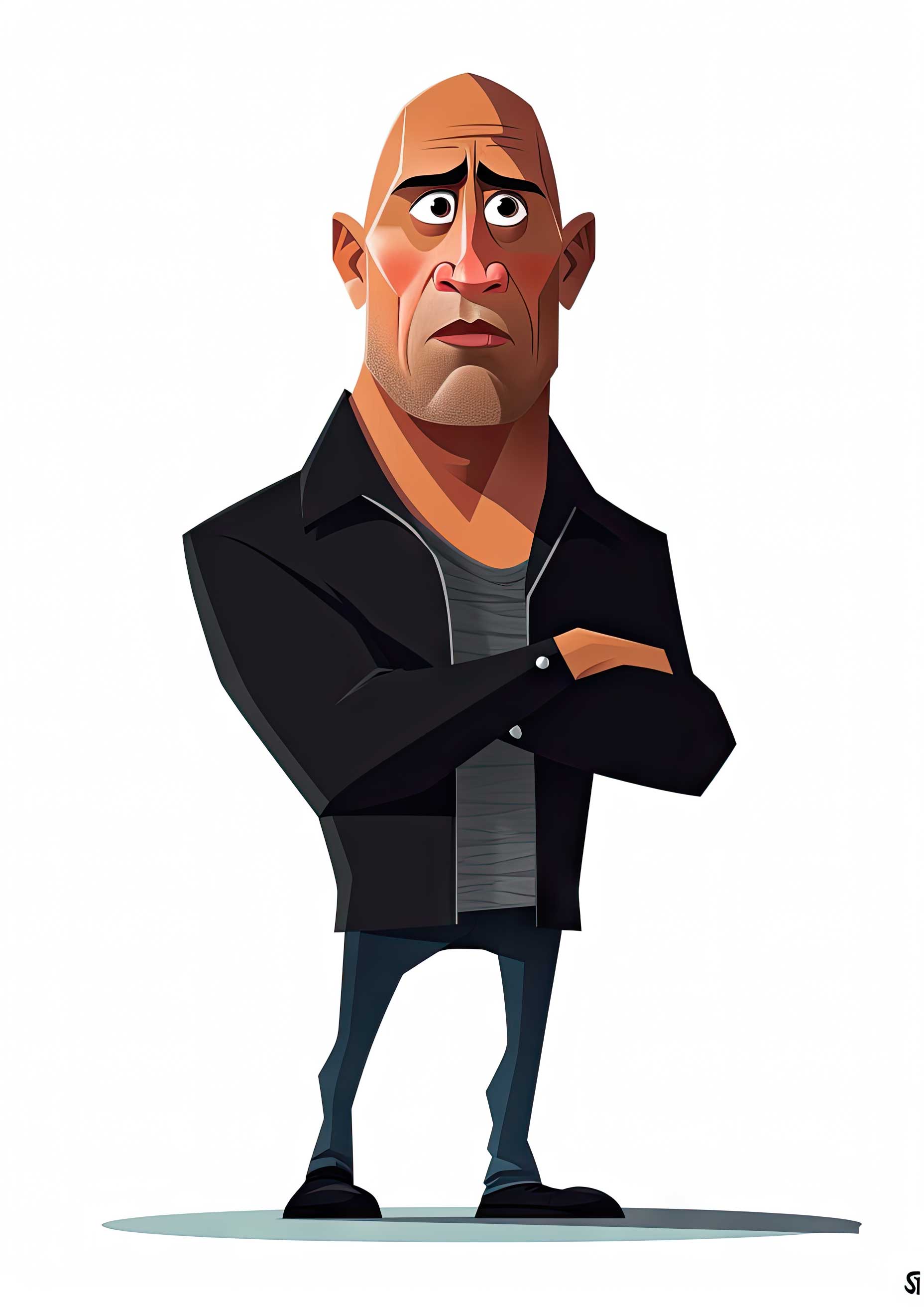 Preview for Confident-cartoon-character-illustration-celebrities-background-491b4