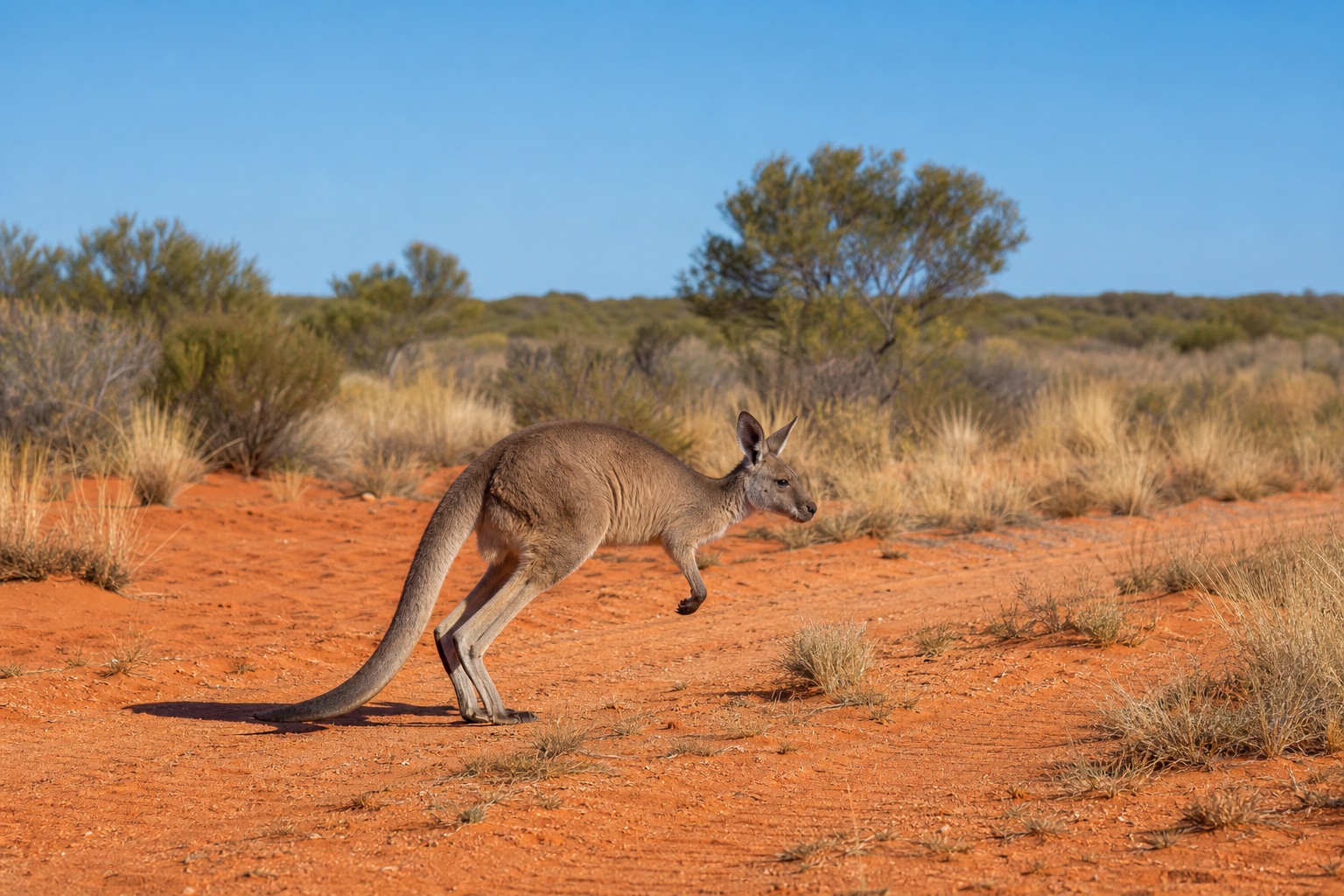 Preview for Kangaroo Sandy Track Stock Background