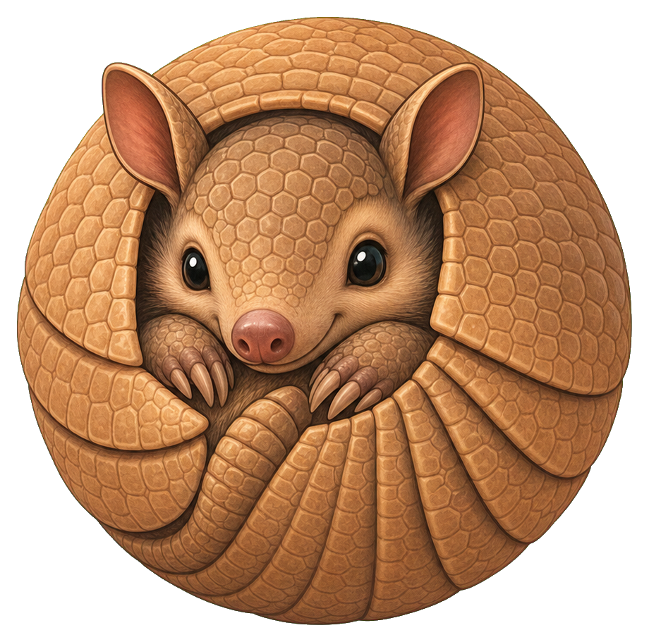 Preview for Curled Armadillo Ball Sticker
