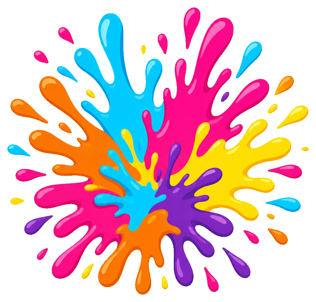 Preview for Color Splash Burst Sticker Graphic