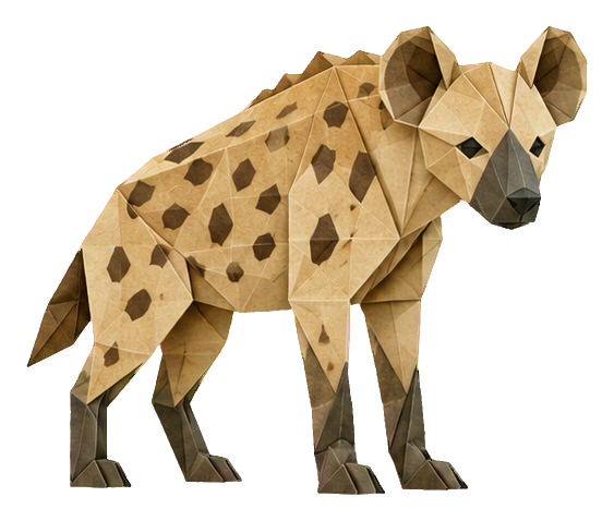 Preview for Origami Safari Animals Hyena