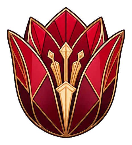 Preview for Art Deco Ruby Geometric Tulip Sticker